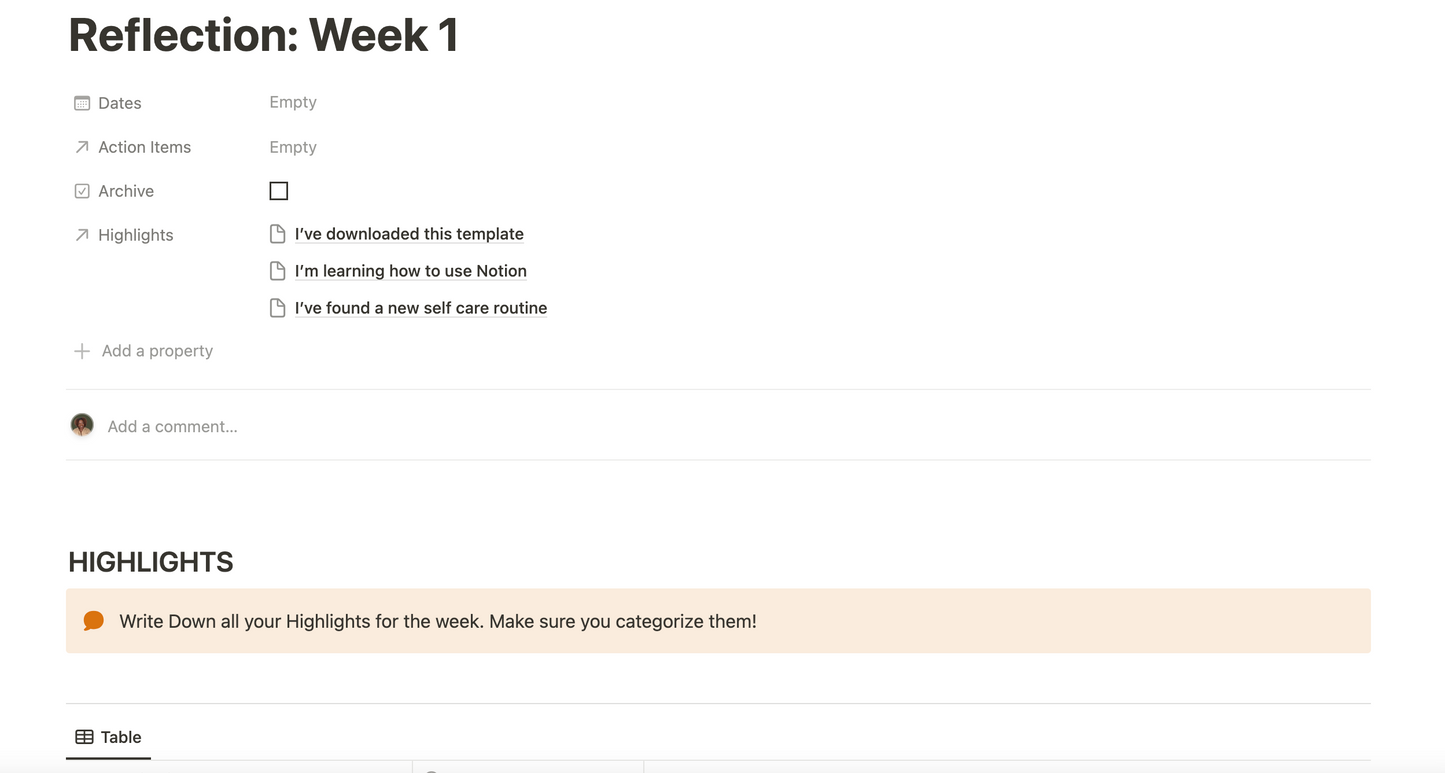 Weekly Reflection Manager