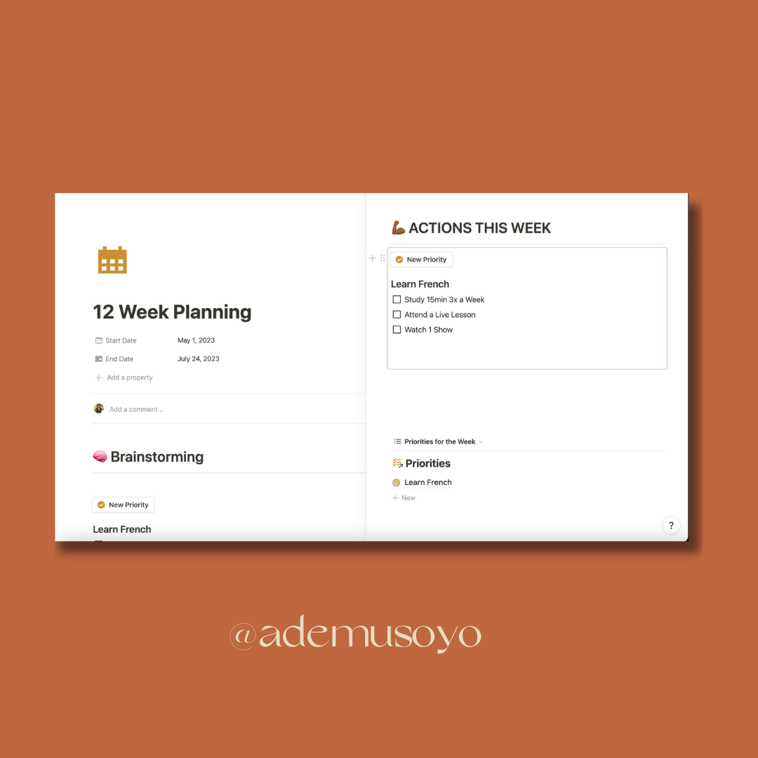 12 Week Checkbox 12 Week Year Template – ademusoyo