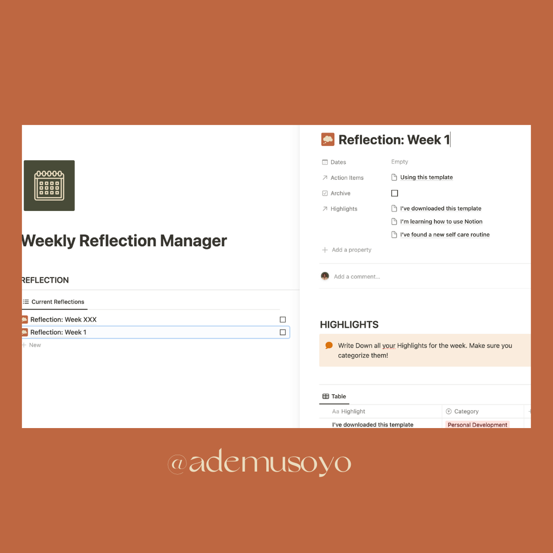 X Manager Reflection Weekly Reflection Manager – ademusoyo