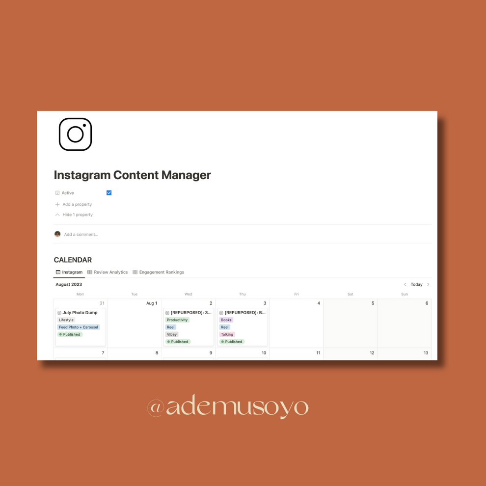 Instagram Content Manager – ademusoyo